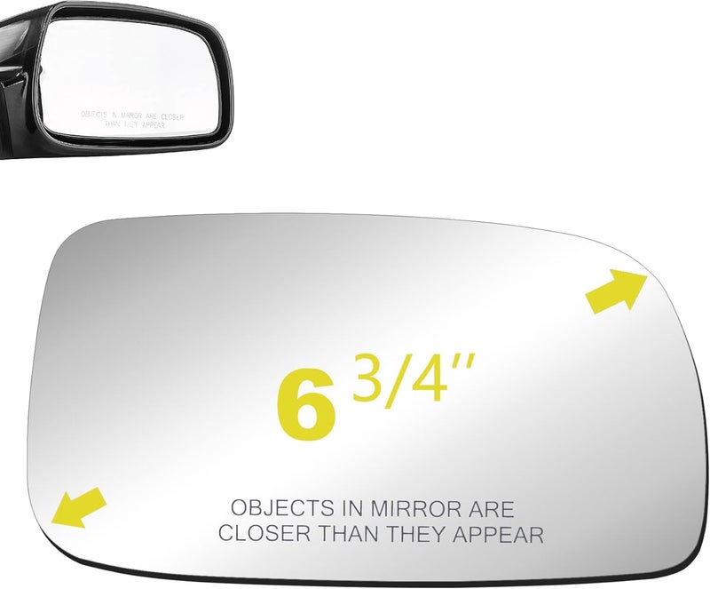 BOOLEE Mirror Glass Replacement fit for 2007-2012 Toyota Camry/Camry Hybrid (1st digit of VIN is a 1,4 or 5 made in USA Only) Passenger Right Side RH With Adhesives - Image 4